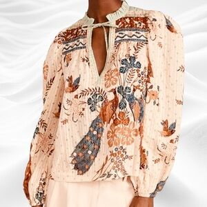 Ulla Johnson‎ Rana Blouse in Egret Size 0